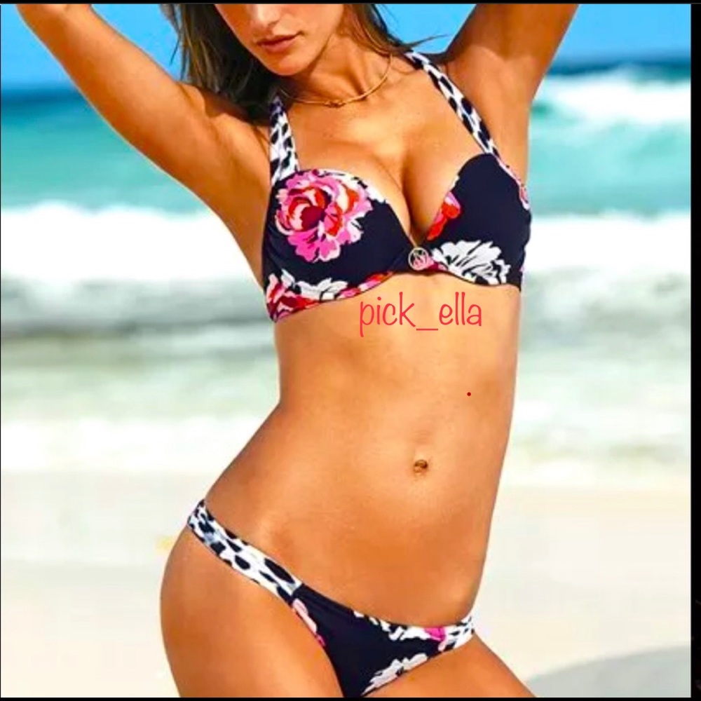 36C Vs Victoria’s Secret Bombshell Miraculous Adds-2 Cups Bikini Swim Floral 2pc